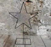 Étoile de Noël sur pied 20cm métal