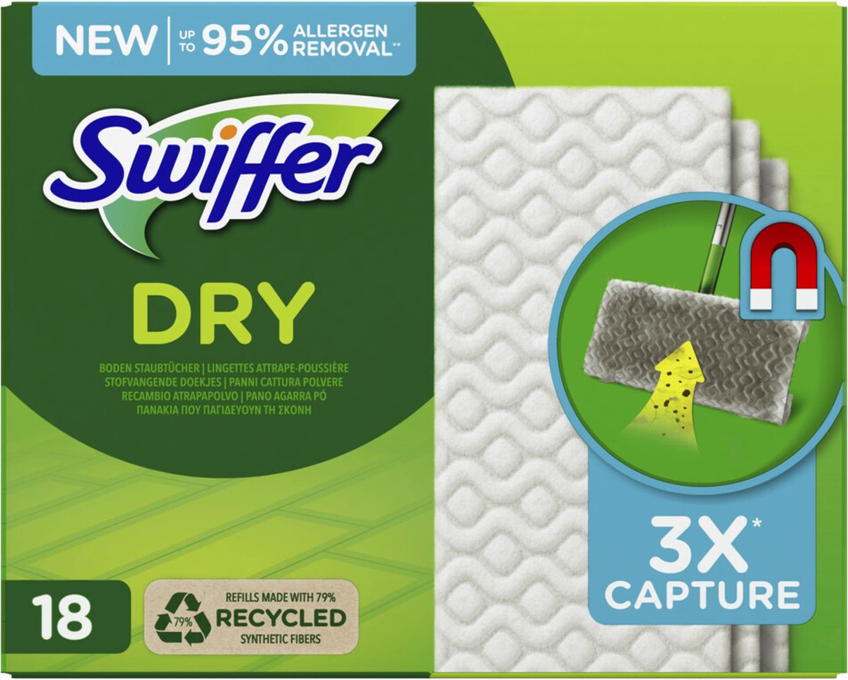 Bol.com 12x Swiffer Droge Vloerdoekjes 18 stuks aanbieding