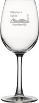 Gegraveerde witte wijnglas 36cl Harderwijk