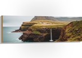 WallClassics - Hout - Bergen aan de Kust - 120x40 cm - 12 mm dik - Foto op Hout (Met Ophangsysteem)