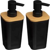 5Five Zeeppompjes/zeepdispensers van kunststeen - 2x stuks - 300 ml