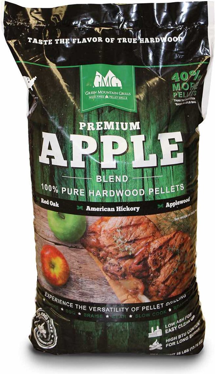 Bol.com Green Mountain Grills pellets Apple Blend 12,7 kg BBQpellets - houtpellets - grillpellets geschikt voor pizza oven, bbq,... aanbieding