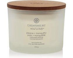 Chesapeake Bay Peace & Tranquility - Cashmere Jasmine - Geurkaars met Drie Lonten - 50 branduren