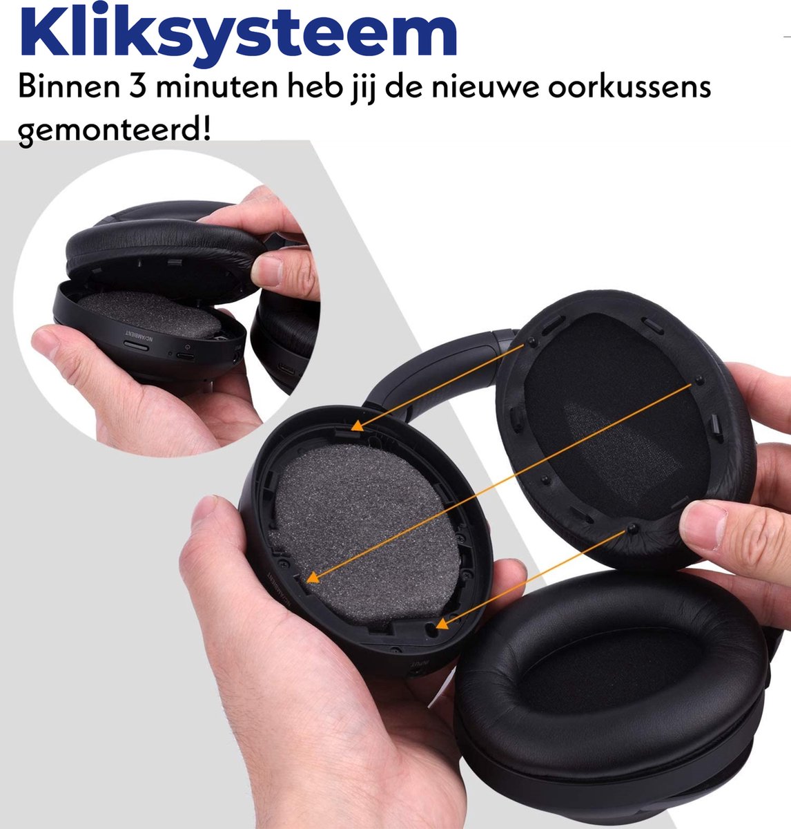 Vervangende Leren Oorkussens voor Sony WH1000XM3 Hoofdtelefoon Oorkussens, Headset... bol