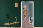 Deursticker Zelfportret - Vincent van Gogh - 95x215 cm - Deurposter