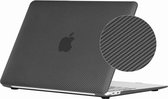 Hoes compatibel met MacBook Air 13 inch 2021 2020 - 2018 gepubliceerd M1 A2337 A2179 A1932, beschermhoes met koolstofvezel textuurdesign, anti-vingerafdruk en anti-botsing, zwart