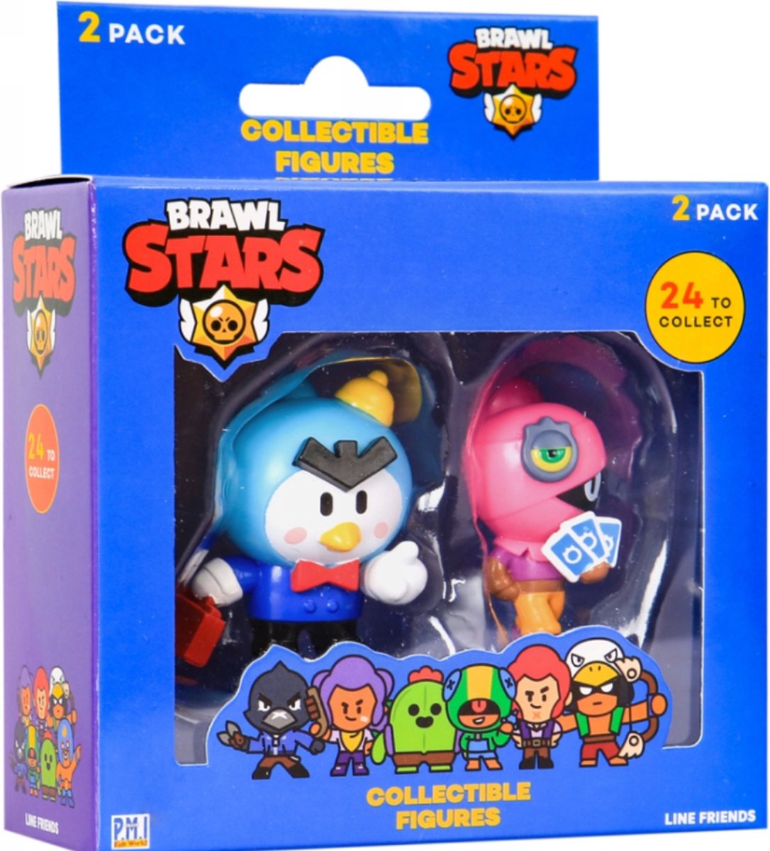 Lansay Brawl Stars - Pack mit 8 Figuren, 4,5 cm - Brawlers Team A