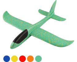 Zweefvliegtuig wegwerp groen XL | EXTRA GROOT | vliegtuig speelgoed foam | vliegtuig kinderen