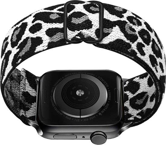 Bracelet adapté pour Apple Watch Strap 38/40/41 mm Nylon Watch Band Boucle réglable - Convient pour Apple Watch 1-8 / SE - 38/40/41 mm Nylon - Panther Wit