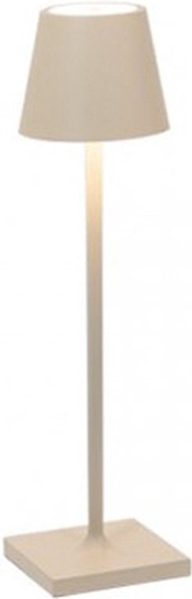 Zafferano Poldina Pro - Tafellamp (snoerloos) met dimmer H 38cm - LED - Beige (Sand)