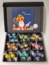 Chocolade Ballen Proeverij Pakket | Chocolade pakket met 9 verschillende chocolade smaken kwaliteits chocolade met Mystery Card 'Fijne Sinterklaas' (met persoonlijke videoboodschap) | Cadeaupakket | Feestdagen box | Chocolade cadeau | Valen