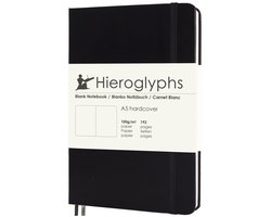Hieroglyphs Notitieboek Blanco - A5 Hardcover - Notebook - 192 pagina’s 100 g/m² FSC® Papier - Elastiek, 2 Bladwijzers & Opbergvak