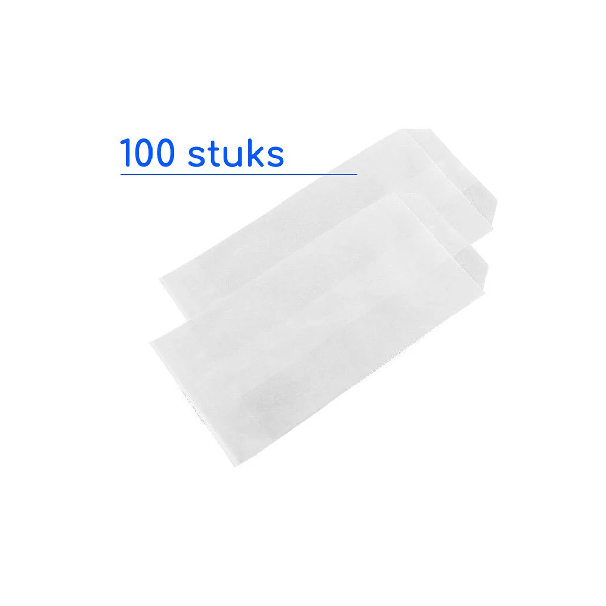 Reparatie zakjes - 100 stuks | Papieren zakjes | Zakjes voor sieraden | Wit