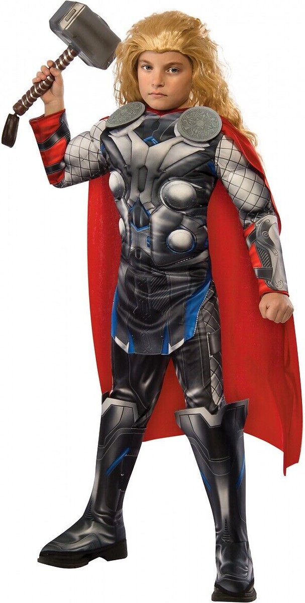Fotoelektrisch efficiënt Distilleren Super hero Marvel Thor verkleedkostuum + masker voor kinderen - maat S  110-120 cm -... | bol.com