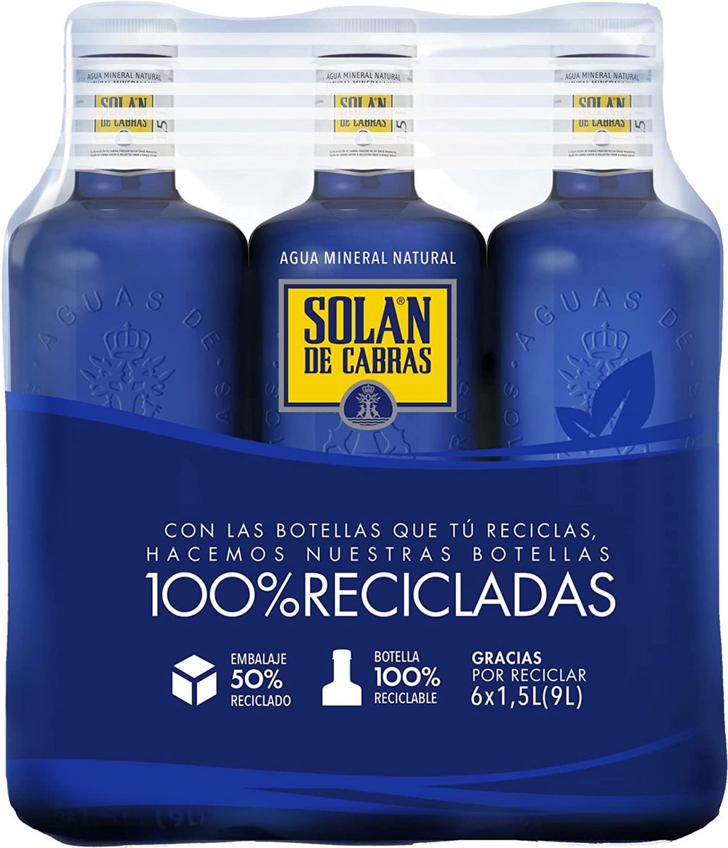 Solan de Cabras mineraal water - 1.5L x 6 flessen - Spaanse oorsprong | bol