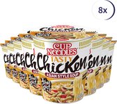 Nissin Cup Noodles Tasty Chicken 63g - 8 stuks - Noodles - Snack - Maaltijd - Voordeelverpakking