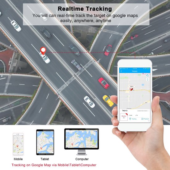 Traceur GPS Mini Tracker GPS Enfant Aimants Intégrés App sans Abonnement  Alarme Intelligente Petite mais Puissante Suivi en Temps Réel Convient aux