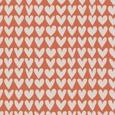 2 kleine rollen - Cadeaupapier - Love Faded Red - Kaftpapier - 30cm breed