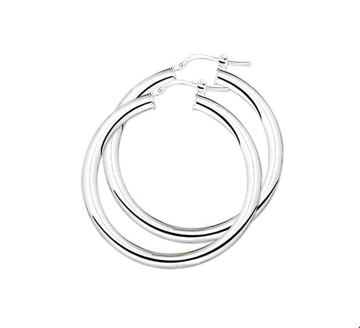 TFT Oorring Ronde Buis Zilver Glanzend 5 mm x 30 mm