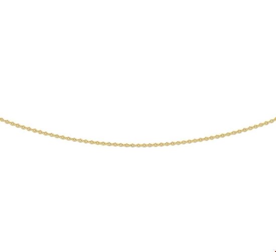 The Jewelry Collection Ketting Anker Plat 0,8 mm 38 cm - Goud - Huiscollectie