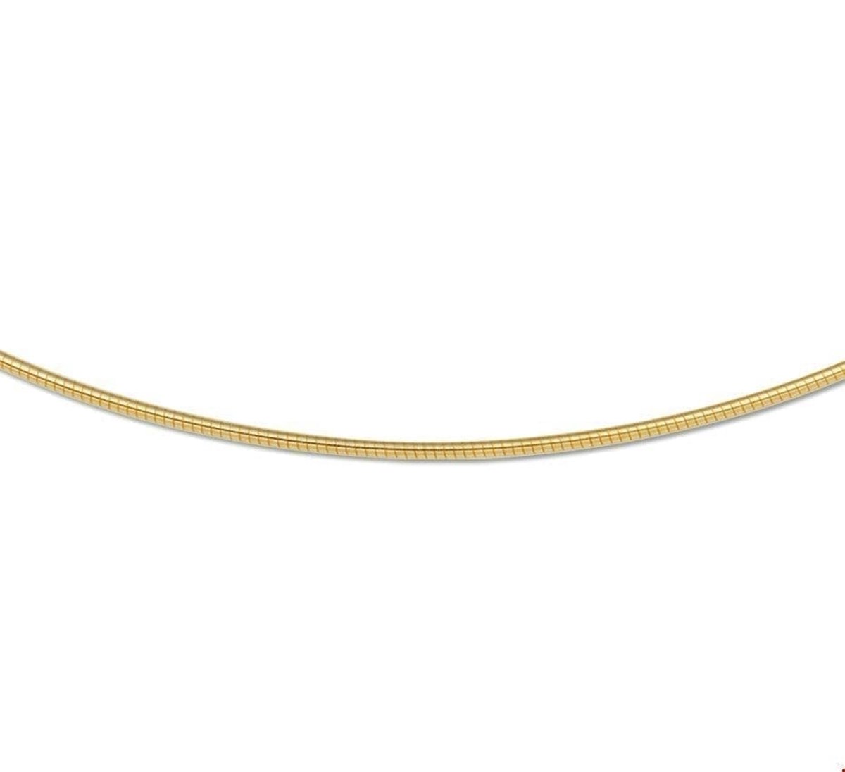 The Jewelry Collection Collier Omega Rond 1,1 mm - Verguld