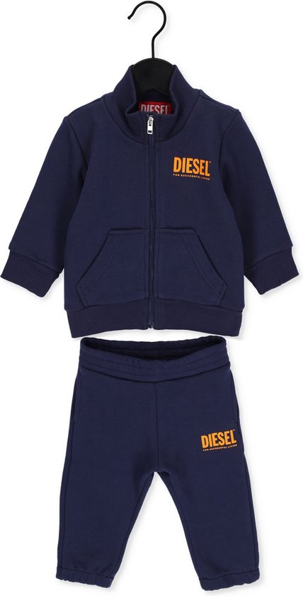 Diesel Suitylogolongxb-set Truien & Vesten Jongens - Sweater - Hoodie - Vest- Blauw - Maat 12-18M