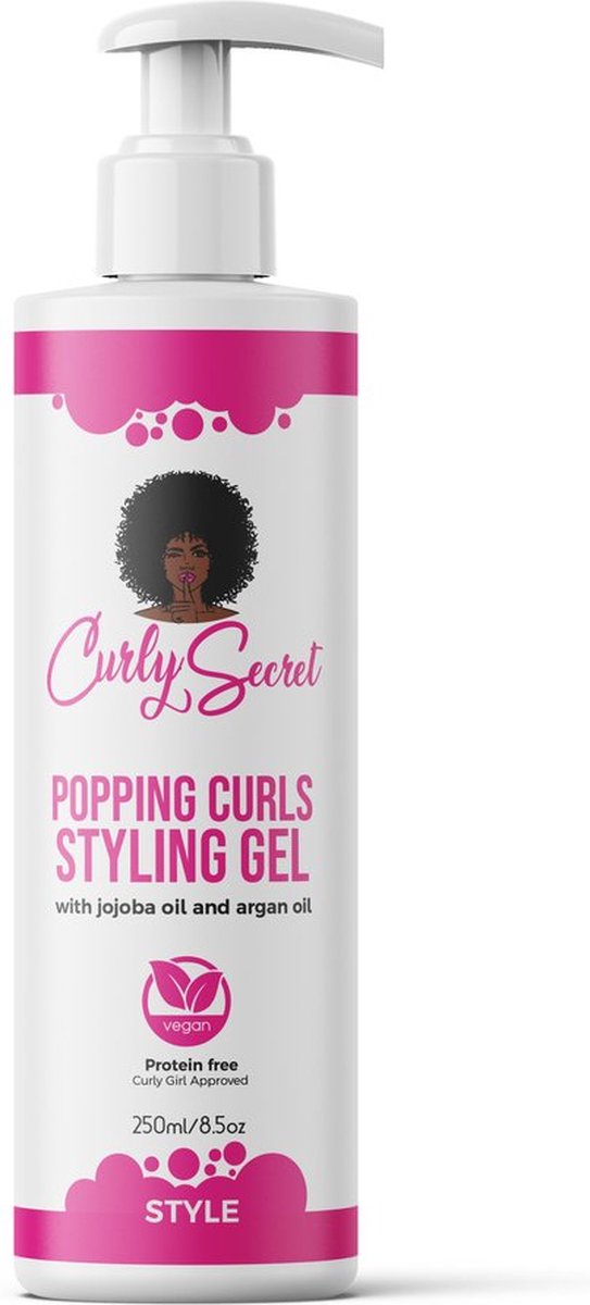 Popping Curls Styling Gel - Curly Secret - CG Methode - Moisture - Krullend haar - Vegan