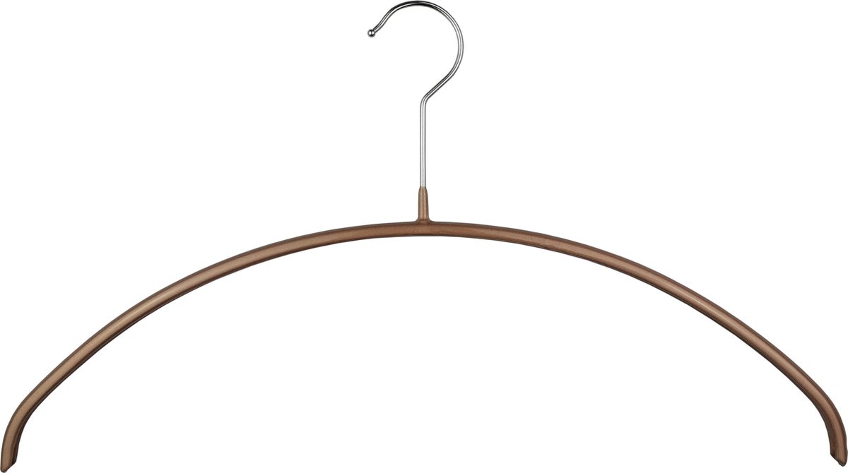 TopHangers [set van 5] - Ruimtebesparende metalen kledinghanger | Volledig voorzien van bronskleurige anti-slip coating | Geschikt voor alle bovenkleding | Gecertificeerd als 'Skin friendly' en 'Eco friendly' | 'Mawa 40P'
