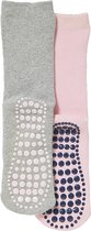 iN ControL 2pack THERMO socks met ANTISLIP grey/pink 31/34