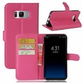 Samsung S8 PLUS Hoesje Met Pasjeshouder Bookcase Roze
