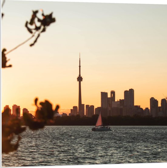 WallClassics - PVC Schuimplaat- Toronto Tower - 80x80 cm Foto op PVC Schuimplaat
