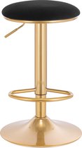 Bol.com Barkrukken - 1 Stuk - Verstelbaar - Velvet Barkruk - Luxe Barkrukken - Barkrukken Met Rugleuning - Barkrukken - Hoge Bar... aanbieding