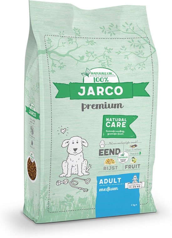 Jarco Dog Natural Medium Adult Eend - Hondenvoer - 12.5 kg 11-25 Kg