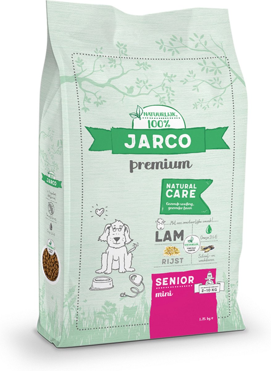Jarco Jarco Dog Natural Mini Senior - Hondenvoer - Lam 1.75 kg 2-10kg Mini