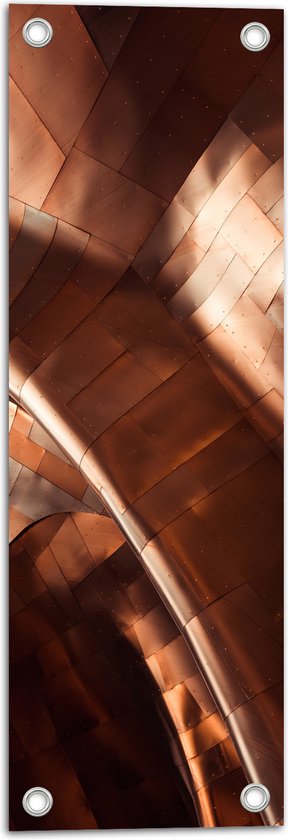 WallClassics - Tuinposter – Bronzen Platen - 20x60 cm Foto op Tuinposter  (wanddecoratie voor buiten en binnen)
