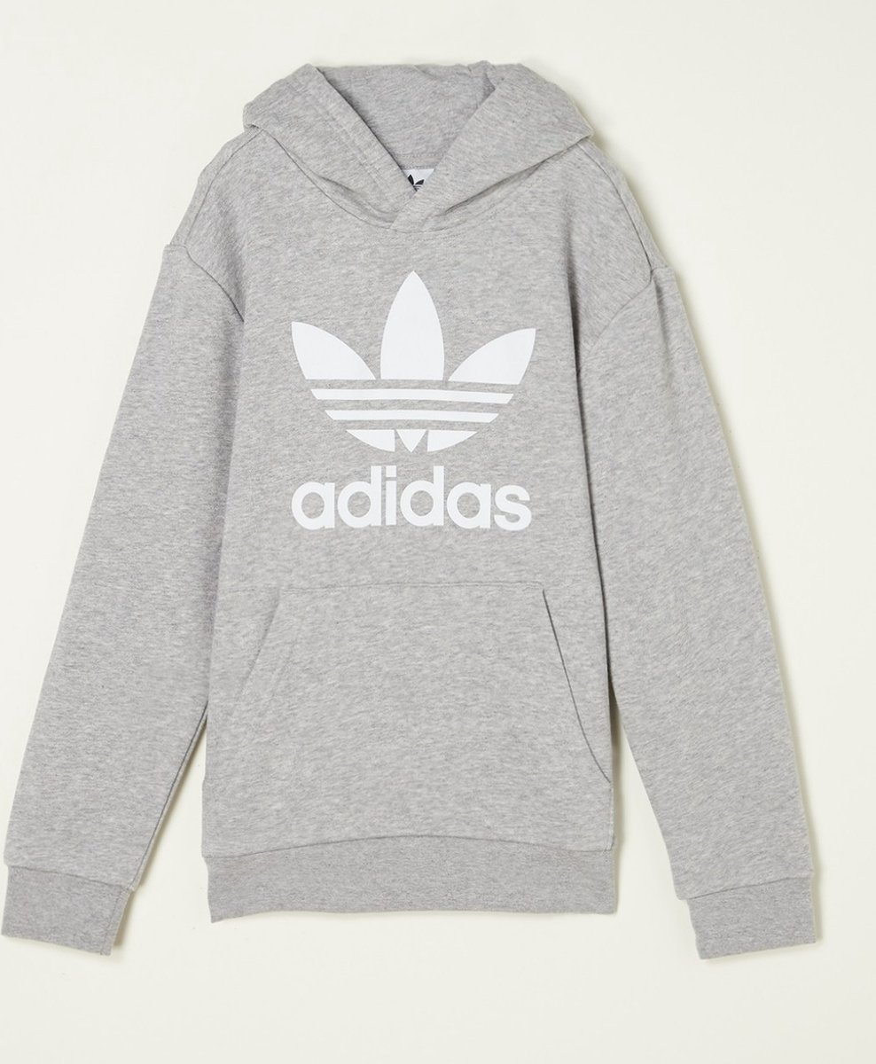 Adidas Originals Trefoil hoodie met - Grijs - Maat 152 | bol.com