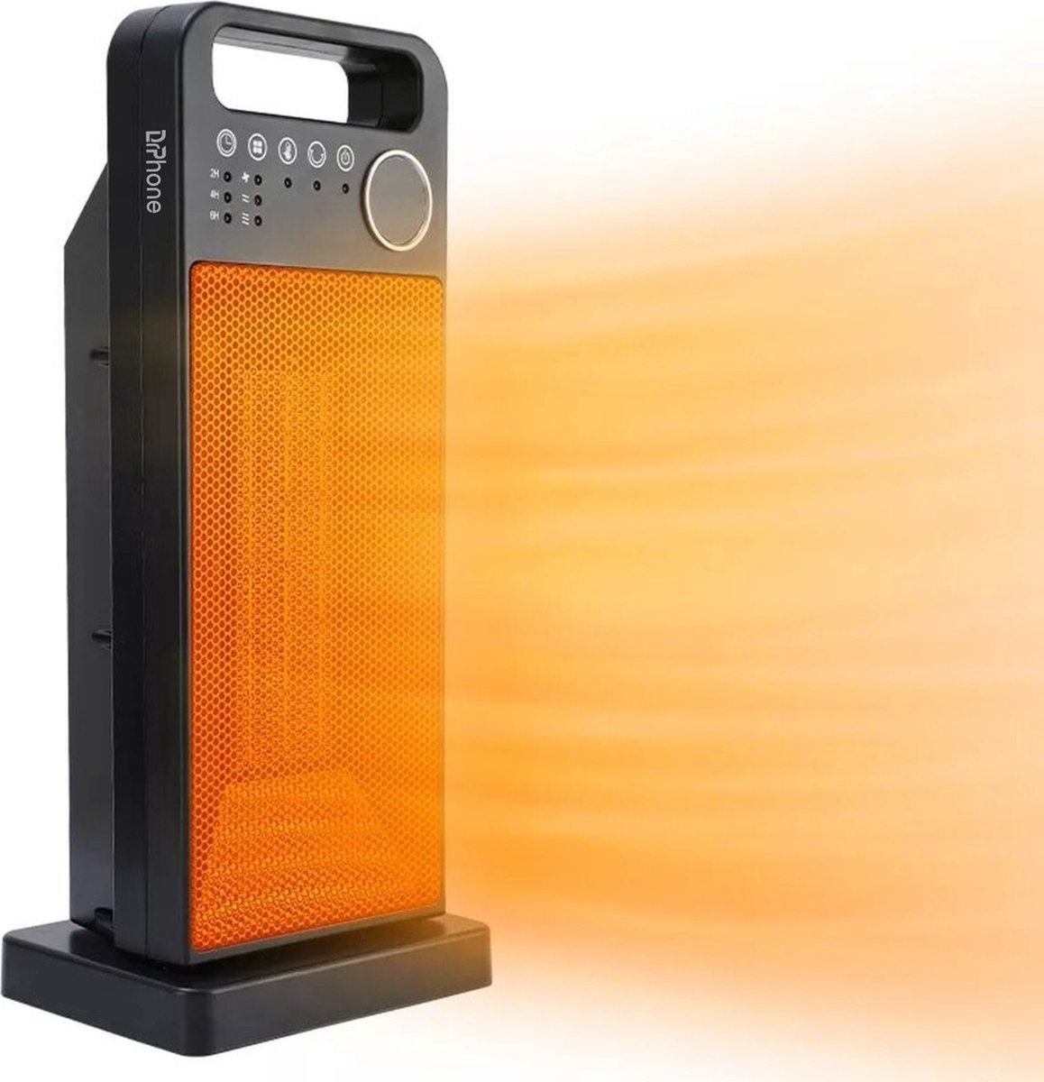 DrPhone PureHeat – Draagbare 2000W Elektrische Kachel - Keramisch Thermostaat – Draaifunctie - 10-20m² Ruimte