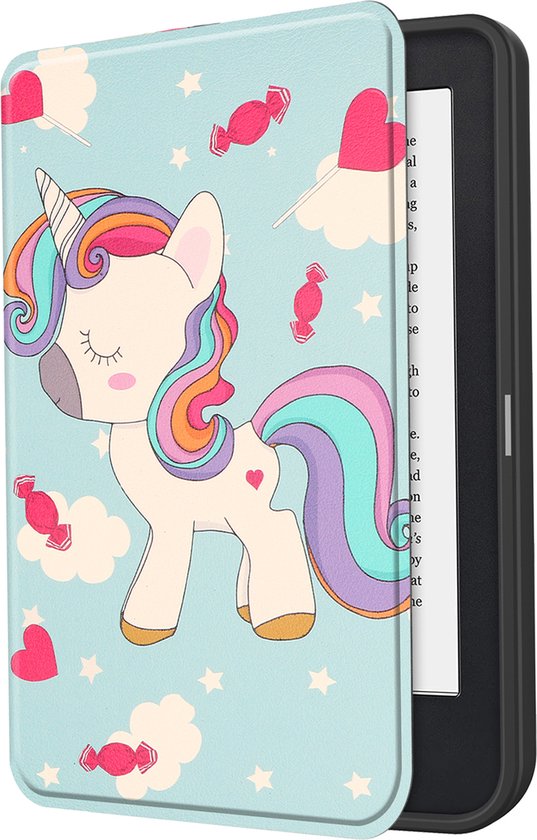 Hoesje Geschikt voor Kobo Clara 2E Hoesje Luxe Bescherm Case - Hoes Geschikt voor Kobo Clara 2E Hoes Book Cover - Eenhoorn van Hoesje  — afbeelding 3