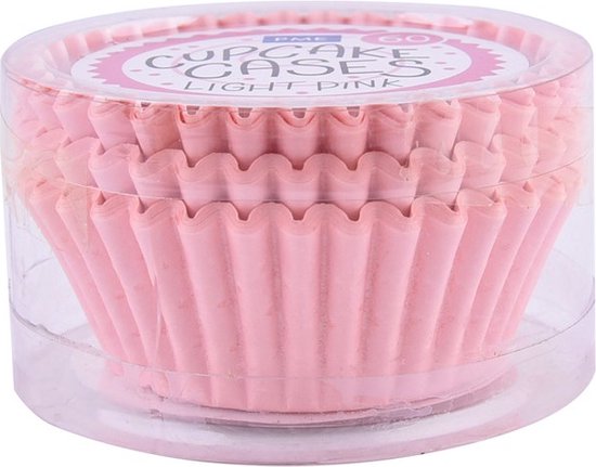 Caissettes mini cupcakes rose, 60 pièces