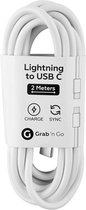 Bol.com Grab 'n Go Cable Lightning to USB C 2m (non MFI) White aanbieding