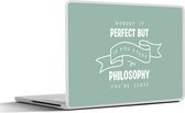 Sticker ordinateur portable - 11,6 pouces - Citation - Philosophie - Étude