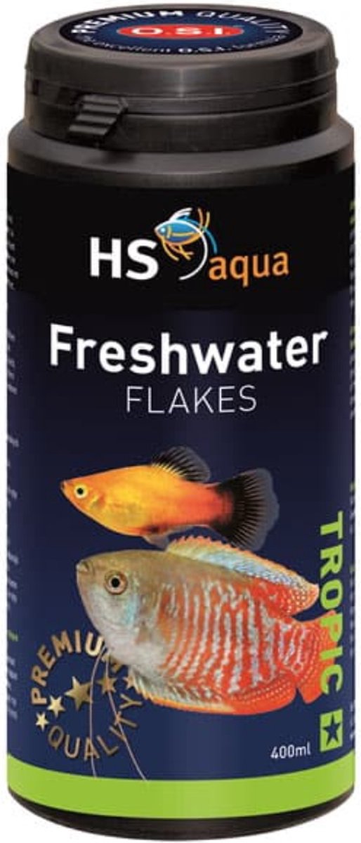 HS aqua - Freshwater Flakes voor aquariumvissen - 400 ml