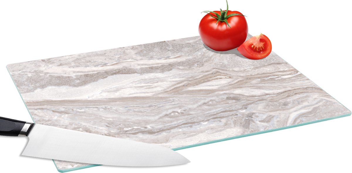 Glazen Snijplank - 39x28 - Marmer - Stenen - Roze - Textuur - Snijplanken Glas