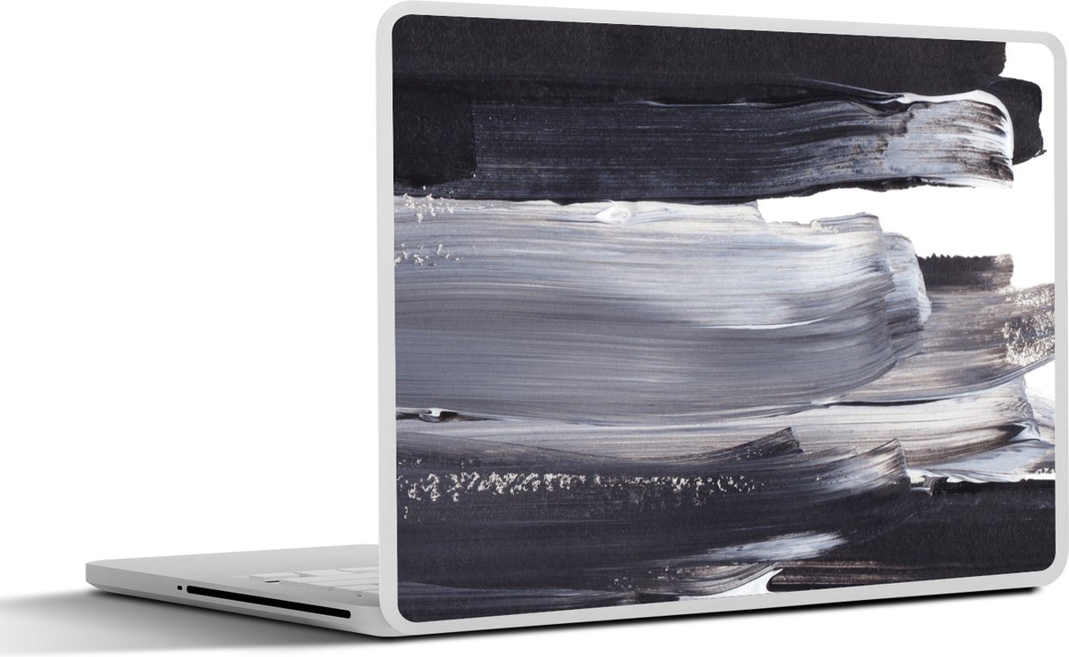 Laptop sticker - 15.6 inch - Verf - Zwart - Design - 36x27,5cm - Laptopstickers - Laptop skin - Cover