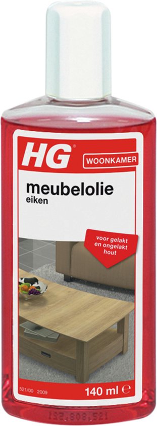 HG meubelolie eiken - 125ml voor gelakt en ongelakt hout - voor eiken, mahonie en | bol.com