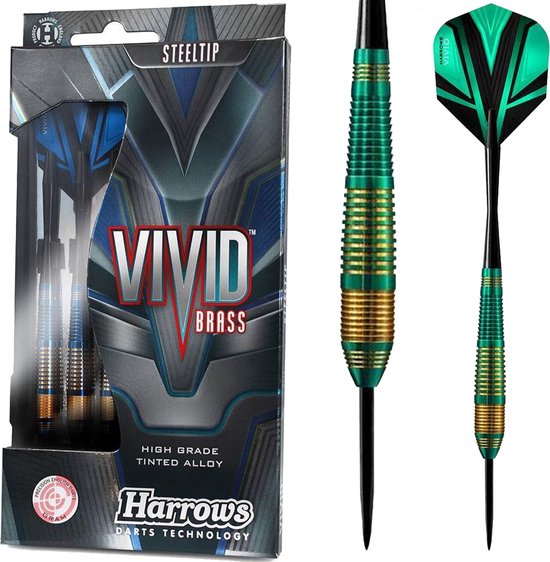 Harrows Vivid Red Brass - Dartpijlen - 24 Gram van Harrows — afbeelding 4