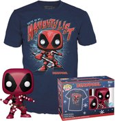 Funko Pop! Deadpool #400 Holliday Noël Edition + T-shirt de Noël taille M 'NaughtyList'