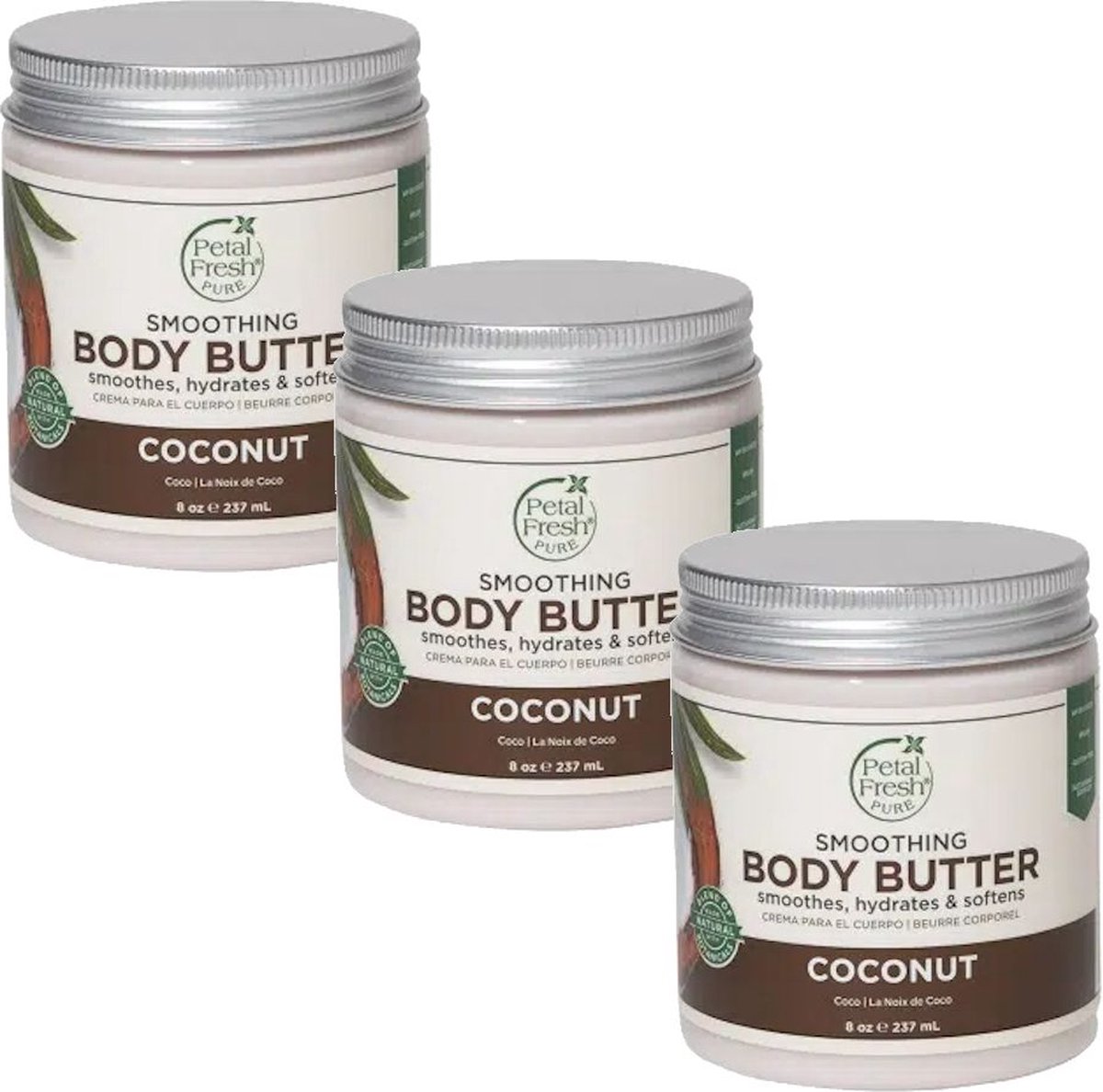 PETAL FRESH - Body Butter Coconut - 3 Pak