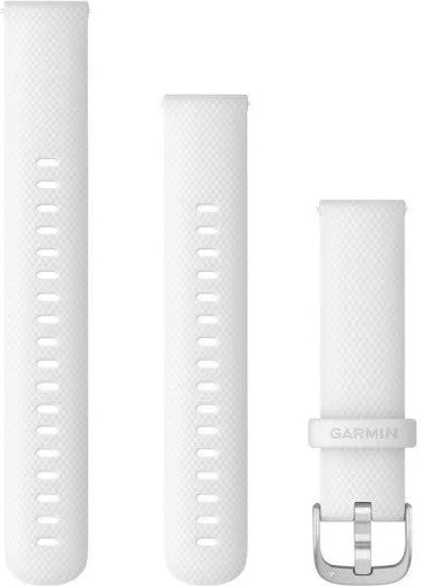 Garmin Quick Release Siliconen Horlogebandje - 18mm Polsbandje - Wearablebandje - Wit