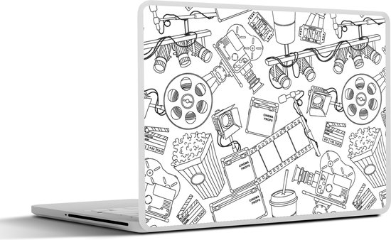 Laptop sticker - 13.3 inch - Film - TV - Patroon - 31x22,5cm - Laptopstickers - Laptop skin - Cover
